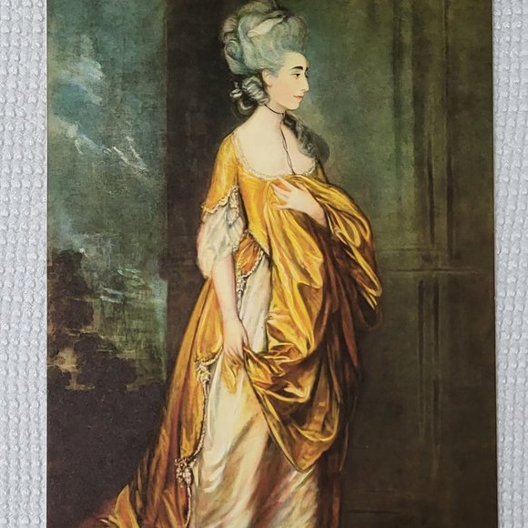 Tableau Toile Thomas Gainsborough - Mme Grace Dalrymple Elliott, Prêt à Accrocher, Cadre Bois Et Lin